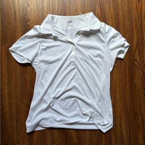 puma short sleeve white tee - LG